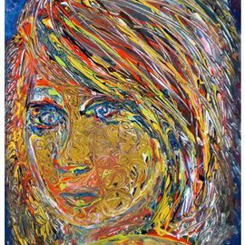 Monica Malbeck: 'Me 17  Innocence fear Dreams ', 2009 Acrylic Painting, Portrait. 