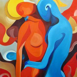 Monica Lowenberg: 'ALMA MIA', 2009 Oil Painting, Abstract Figurative. 