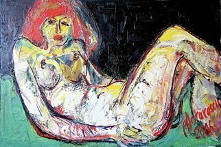 Ion Morarescu: 'gloria', 2006 Oil Painting, Nudes. Oil on canvas...