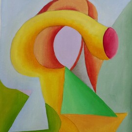 Guy Octaaf Moreaux: 'flower doodle', 2023 Oil Painting, Nature. Artist Description: A drawn doodle made in oilpaint on canvas.  It is elegant, colorful and totally abstract. ...
