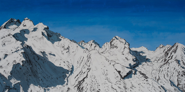Guy Octaaf Moreaux  'Langtang Nepal', created in 2016, Original Pastel Oil.