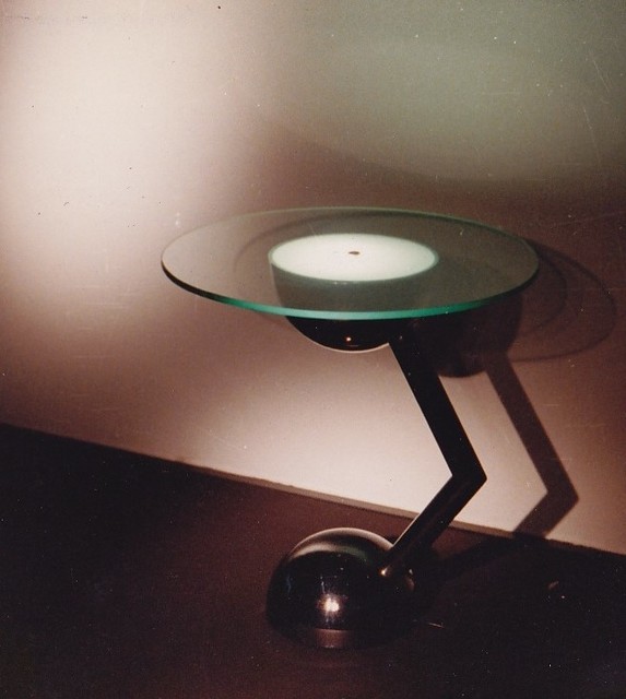 Guy Octaaf Moreaux  'Table Spoutnik', created in 1989, Original Pastel Oil.