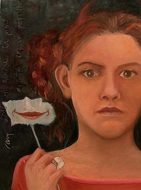Artist Martha Palacios. 'Selfportrait' Artwork Image, Created in 2002, Original Painting Oil. #art #artist