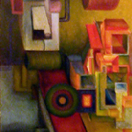 Martha Palacios: 'subterraneo', 2002 Oil Painting, Other. 