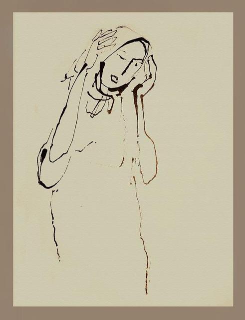 Artist Mikhail Priorov. 'A Woman' Artwork Image, Created in 2013, Original Drawing Other. #art #artist