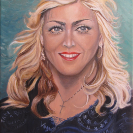 Rosa Protopapa: 'madonna', 2017 Oil Painting, Famous People. 