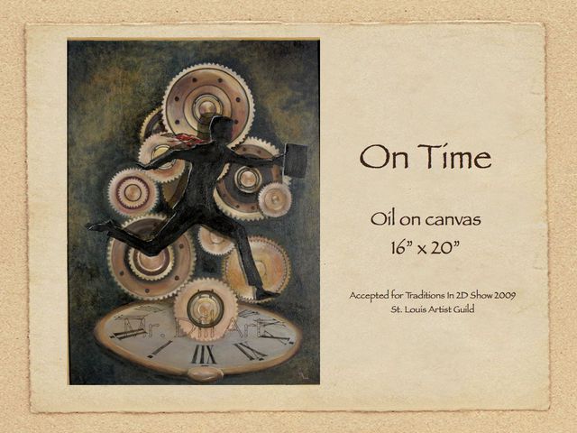 Artist Mr. Dill. 'On Time' Artwork Image, Created in 2009, Original Painting Oil. #art #artist