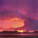 river walk violet sky By Steven Gordon