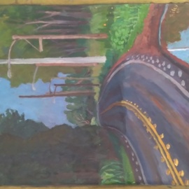 Philip Riley: 'backroad', 2021 Acrylic Painting, Landscape. Artist Description: On site painting of road to North Shore Oahu Hawaii...