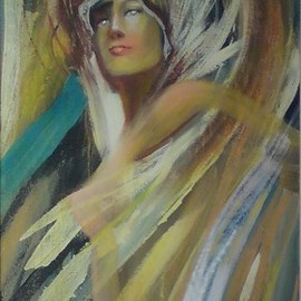 Rafal Mruszczak: 'angel', 2017 Oil Painting, Ethereal. Artist Description: Keywords: wings, woman, celestial, angel, feathers, heaven...