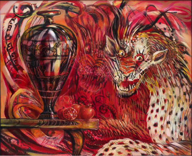 Rafal Mruszczak  'Panther Of Dionysus', created in 2017, Original Painting Oil.