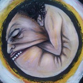 Sajad Veisi Artwork Melancholic, 2015 Oil Painting, Psychedelic