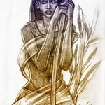 Girl in Cane fields By Saeed Kureshi