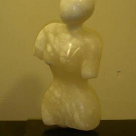 Marty Scheinberg: 'My Venus', 2011 Stone Sculpture, Abstract Figurative. Artist Description:  Snow & Ice Alabaster  ...