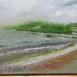 Michael Garr: 'Evening Fog at Mackerel Cove', 2013 Oil Painting, Landscape. Artist Description:   Plein Air done on Labor Day, 2013. ...