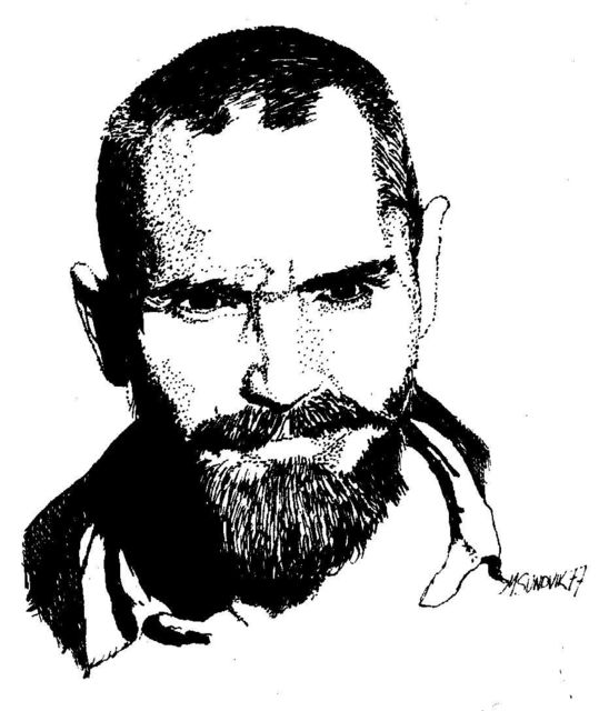 Michael Garr  'Manson', created in 1977, Original Drawing Pastel.