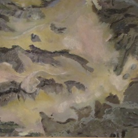 Michael Garr: 'Sahara 4', 2013 Oil Painting, Landscape. Artist Description:      Realistic overhead view of a portion of the Sahara Desert ...