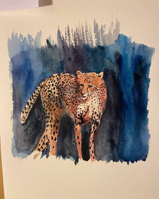 Artist Michael Garr. 'Cheetah' Artwork Image, Created in 2023, Original Other. #art #artist