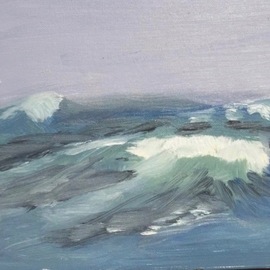 Michael Garr: 'high seas', 2020 Oil Painting, Marine. Artist Description: A Study for a larger work - Color and Texture - Free and Easy brushwork - The wild Ocean...