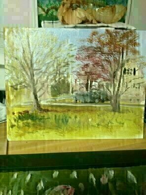 Michael Garr: 'in the neighborhood', 2018 Oil Painting, Landscape. A plein air painting during the evening monday night painting group session at Lorena Pugh s studio...
