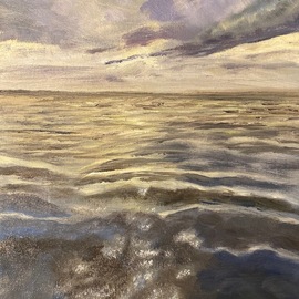 Michael Garr: 'sea and sky west of kauai', 2022 Oil Painting, Marine. Artist Description: From an excursion in July 2018...