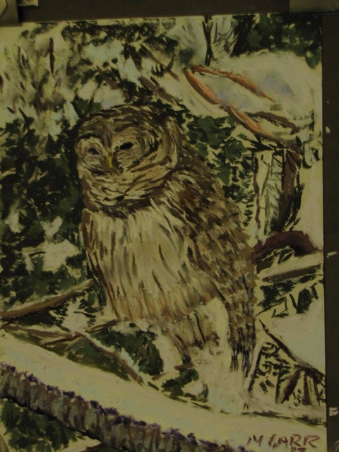 Artist Michael Garr. 'Shakespeare The Barred Owl' Artwork Image, Created in 2014, Original Other. #art #artist