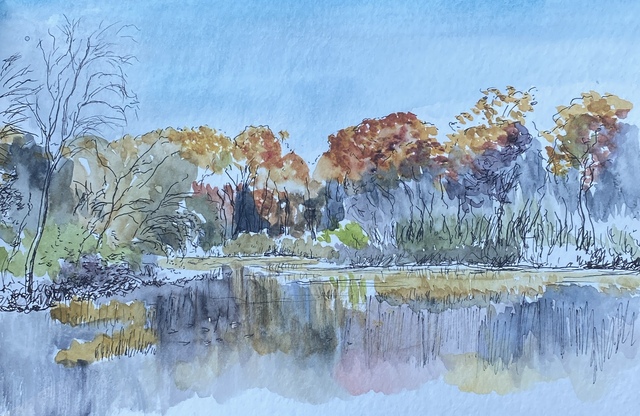 Michael Garr  'The Pond In November', created in 2022, Original Other.