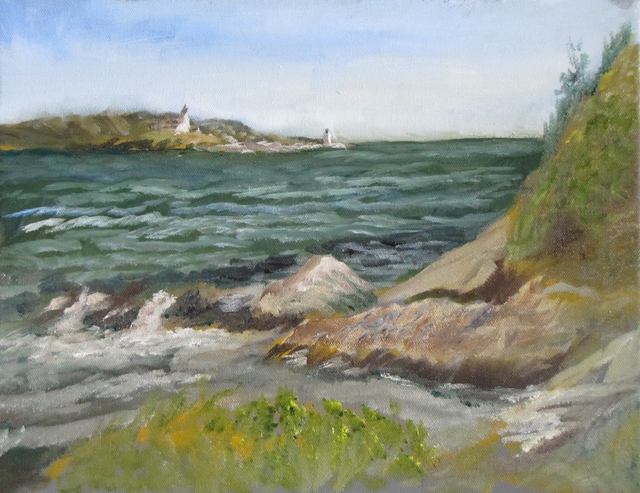 Michael Garr  'Windy Day At Ft Wetherill', created in 2014, Original Drawing Pastel.