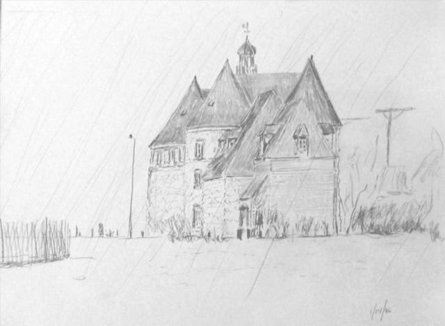 Michael Garr  'Winter Towers', created in 2006, Original Drawing Pastel.