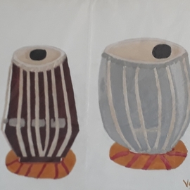 Mukul Sharma: 'incident india', 2019 Ink Painting, Music. Artist Description: Tabla is a great musical instrument ...