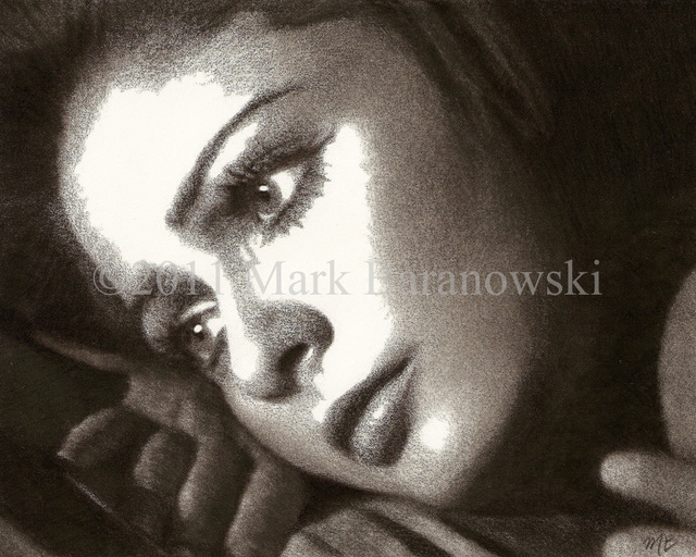 Mark Baranowski  'Casey', created in 2010, Original Drawing Charcoal.