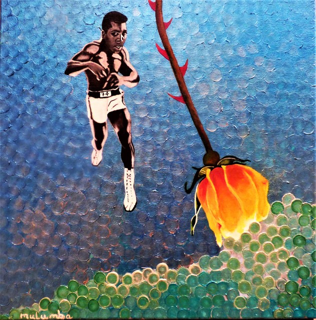 Mulumba Tshikuka  'Ali', created in 2016, Original Painting Acrylic.