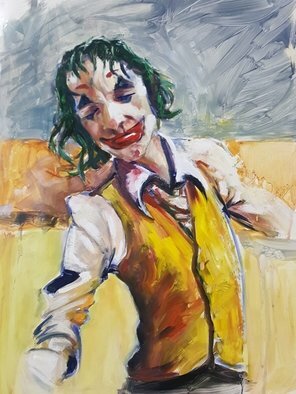 Muzaffer Bulut: 'joker', 2020 Oil Painting, Comedians. joker filimi ...