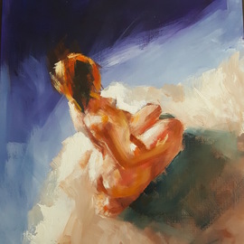 Muzaffer Bulut: 'nu', 2019 Other Painting, Erotic. Artist Description: NUDE OIL PAINTED ON PAPER IS A SPECTUAL STUDY SUBJECT BARE WOMEN A MULTI COLOR REALISTIC STUDY...
