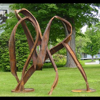 Michelle Vara: 'Life  ', 2011 Steel Sculpture, Abstract. Recycled metal I beams welded, in rust finish. Artist Ref03. ...