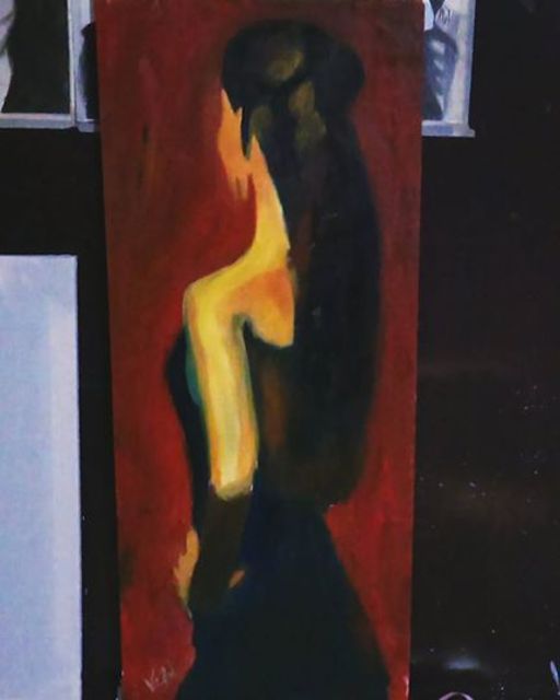 Vimal Khatri  'Aporfia Lady', created in 2017, Original Painting Oil.