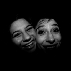 Maciej Wysocki: 'mom and daughter', 2014 Black and White Photograph, Portrait. Artist Description: mom, dayghter, smile, love, fun...