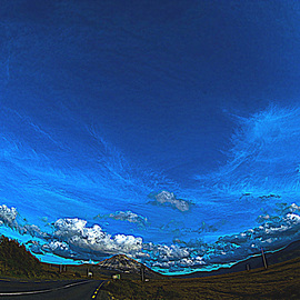 Maciej Wysocki: 'ocean in the heavens', 2014 Color Photograph, Landscape. Artist Description: ocean in the heavens, ocean, blue ocean, montain, montains, Earrigal Montain, Co. Donegal , Ireland...