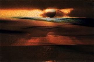 Nabil William: 'Sunset ', 2006 Oil Pastel, nature.  Sunset in Mexico ...