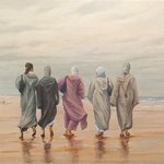 Moroccan women walking at the beach By Till Dehrmann