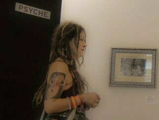 Nancy Bechtol: 'Anka at Psyche', 2010 Color Photograph, Beauty. Psyche, lines, people, woman, tattoo, intense, vintage coloring, duality, nude, vampire ...