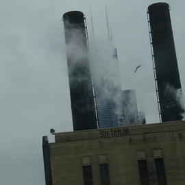 Chicago Smoke stacks By Nancy Bechtol
