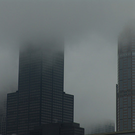 Nancy Bechtol: 'Cloud Cover', 2007 Other Photography, Cityscape. Artist Description:  A stormy day downtown Chicago sets the blue mood ...