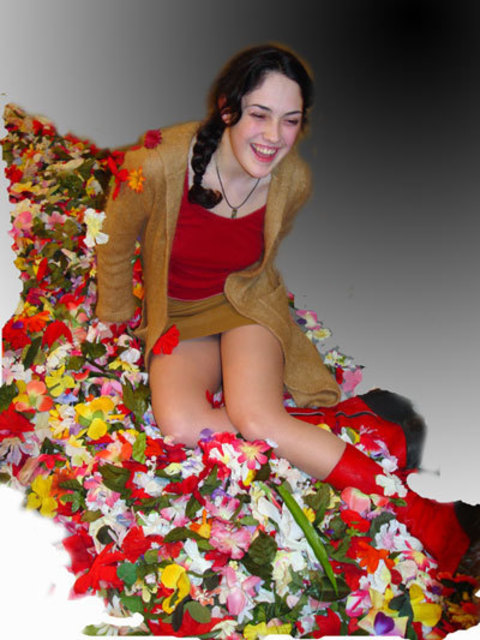 Nancy Bechtol  'Keli In Flowers', created in 2005, Original Photography Mixed Media.