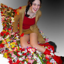 Nancy Bechtol: 'Keli in flowers', 2005 Other Photography, Figurative. Artist Description:  figure and floral ...