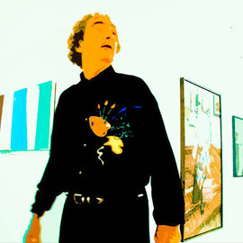 Nancy Bechtol: 'art man', 2009 Other Photography, Abstract Figurative. Artist Description:  colorful man at art chicago event 2009 merchandise Mart ...