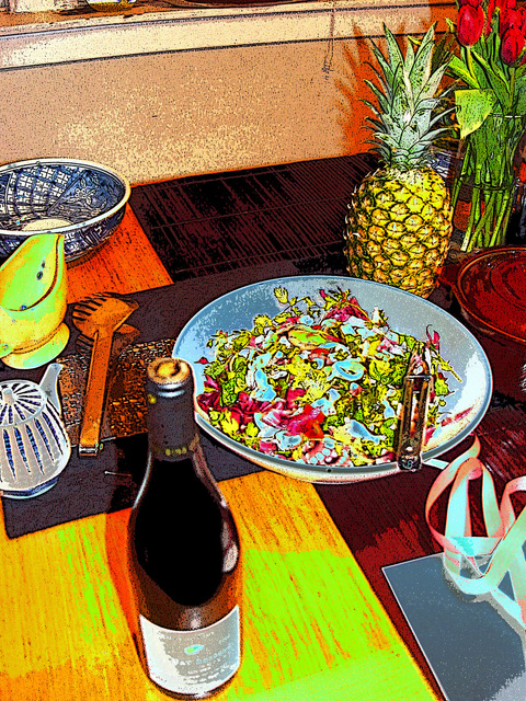 Nancy Bechtol  'Artistic Food And Pineapple', created in 2005, Original Photography Mixed Media.