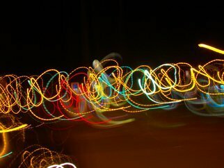 Nancy Bechtol: 'lightridewow2', 2022 Other Photography, Abstract Landscape. in  lightRide series  riding in a car to remote country regions, painting with light...