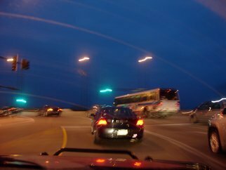 Nancy Bechtol: 'lsd lake shore drive', 2001 Other Photography, Automotive. part of  LightRide  Series 1999- 2019 Motion and Driving the atmosphere changes as the car moves...
