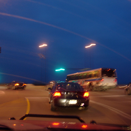 Nancy Bechtol: 'lsd lake shore drive', 2001 Other Photography, Automotive. Artist Description: part of  LightRide  Series 1999- 2019 Motion and Driving the atmosphere changes as the car moves...